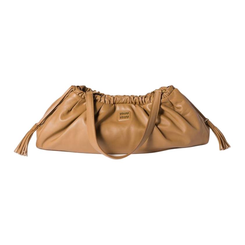 

Сумка Joie Lambskin, женская сумка через плечо карамельного цвета MIU MIU, basic set (bag+dust bag)