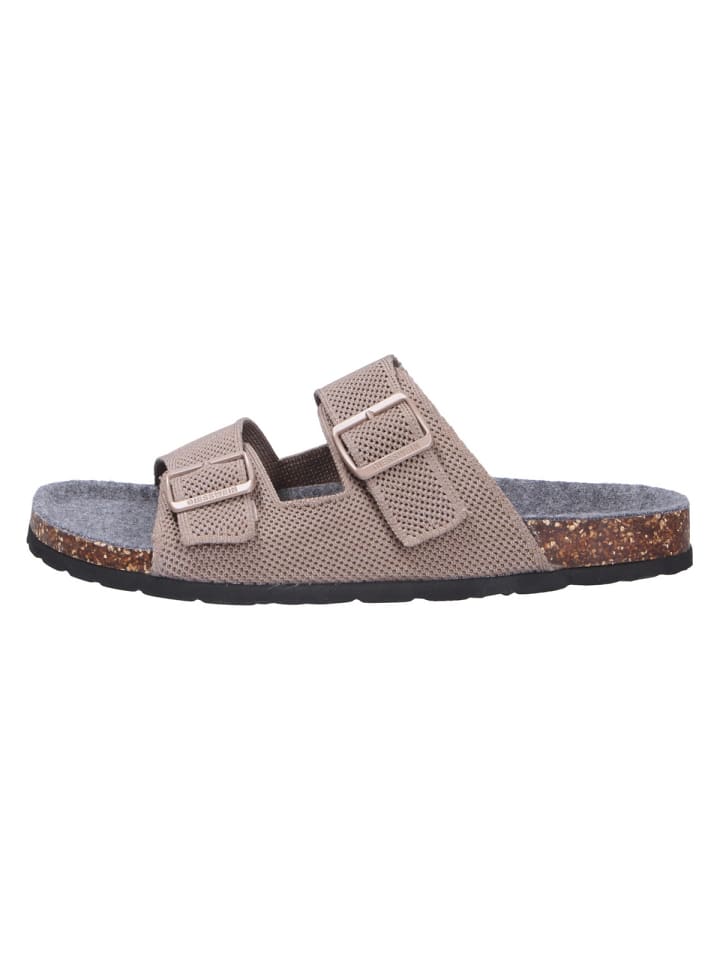 Сандалии MERINO SLIDES с глубокой подошвой, бежевого цвета Giesswein — фото 2