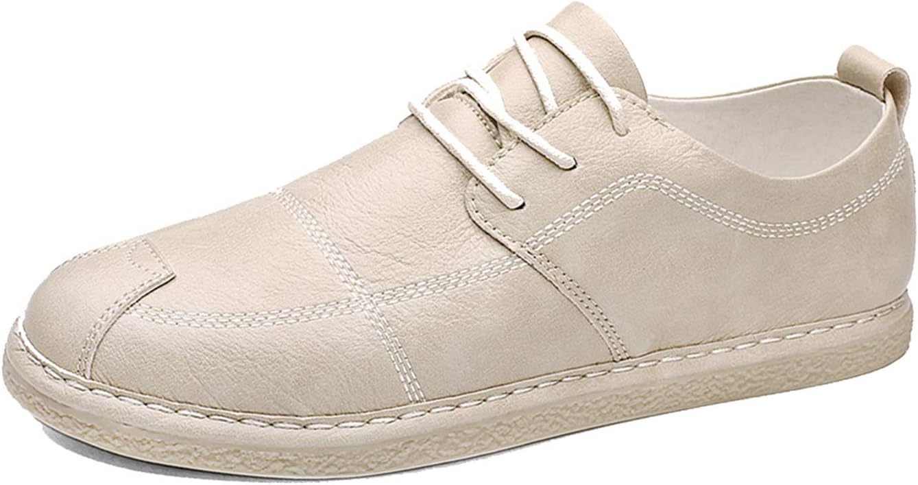 

Мужские оксфорды броги на шнуровке из кожи, прогулочные лоферы, балетки Gospt, бежевый