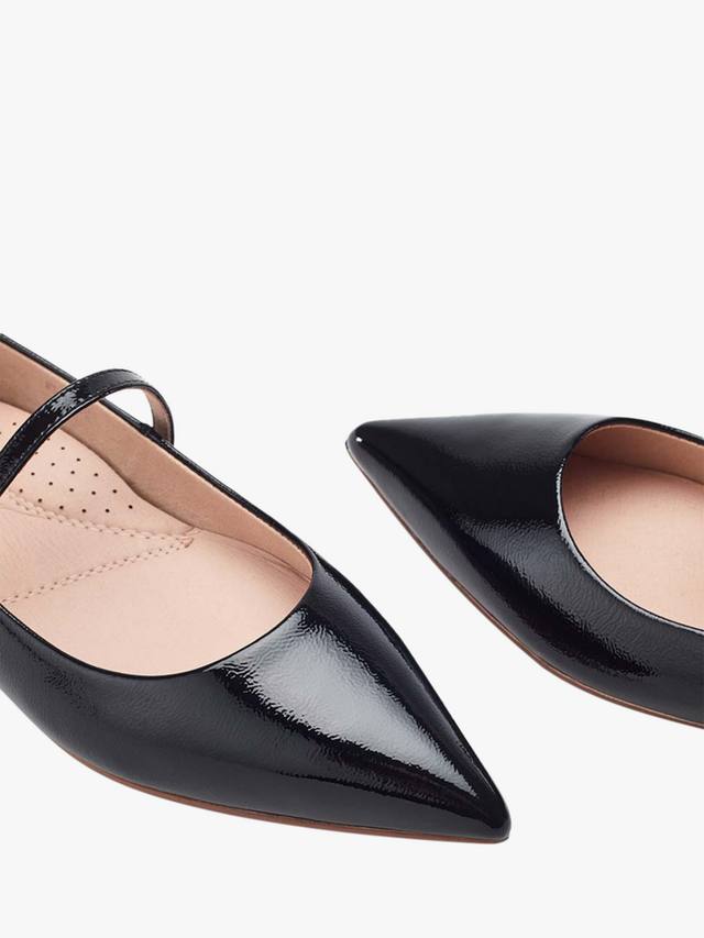 Туфли-лодочки mary jane ballerina из цветочной кожи Moda in Pelle, черный — фото 4