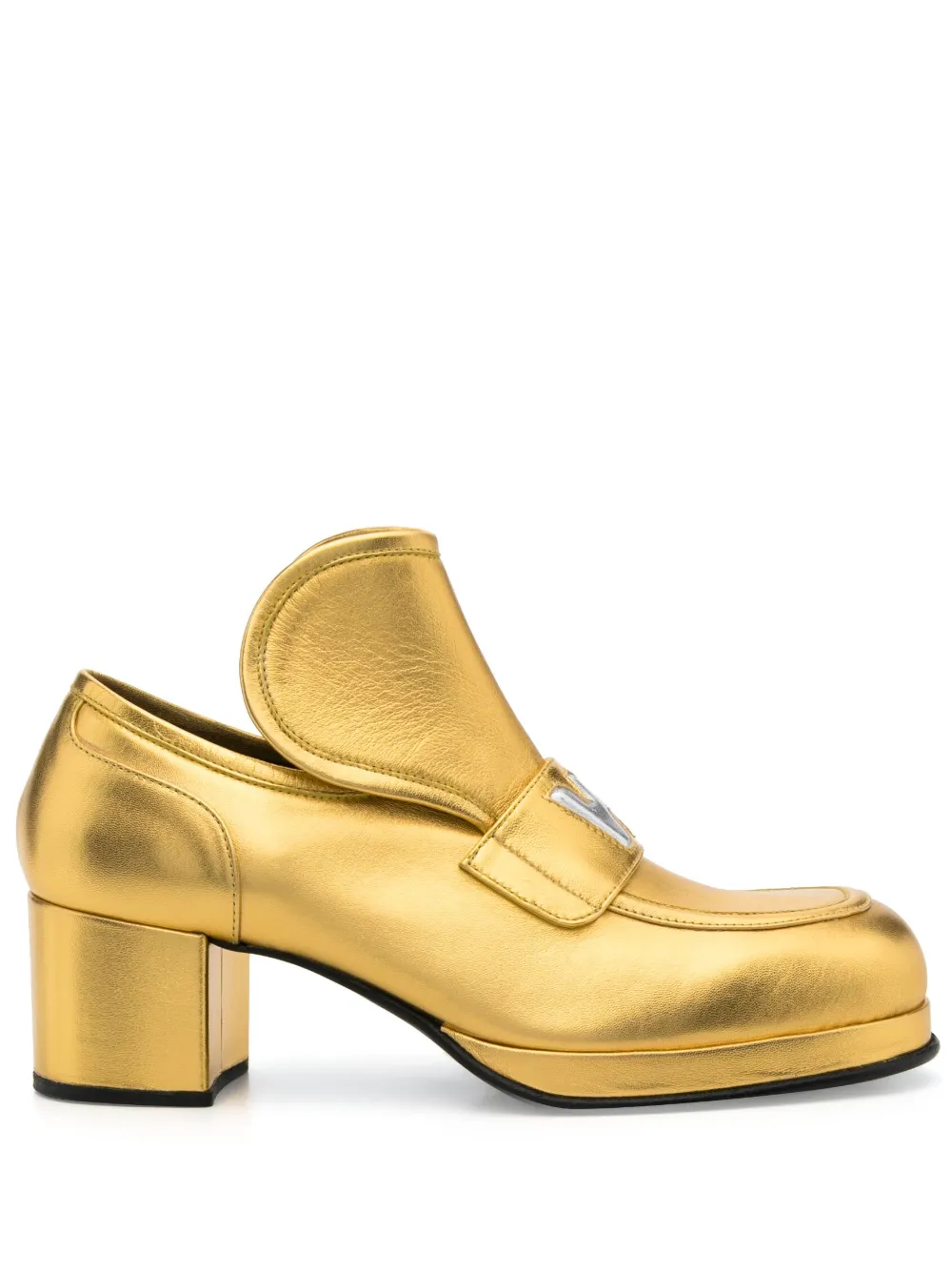 

Лоферы Love 65 на блочном каблуке Walter Van Beirendonck, золотой