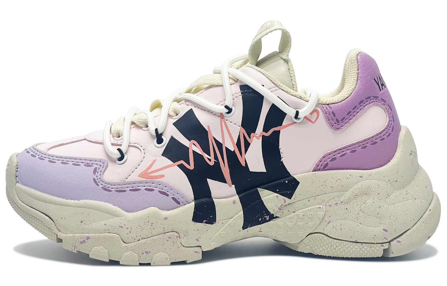 

Кроссовки MLB Big Ball Chunky Chunky Sneakers Unisex Low-top Pink/Purple, розовый