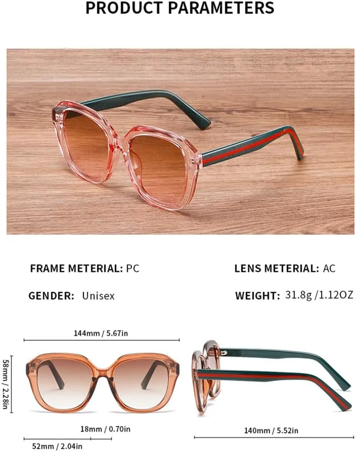 

Солнцезащитные очки в стиле ретро, ​​винтажные, женские и мужские, большие, с защитой от УФ-излучения UV400, для использования на открытом воздухе HCPIHF, 4