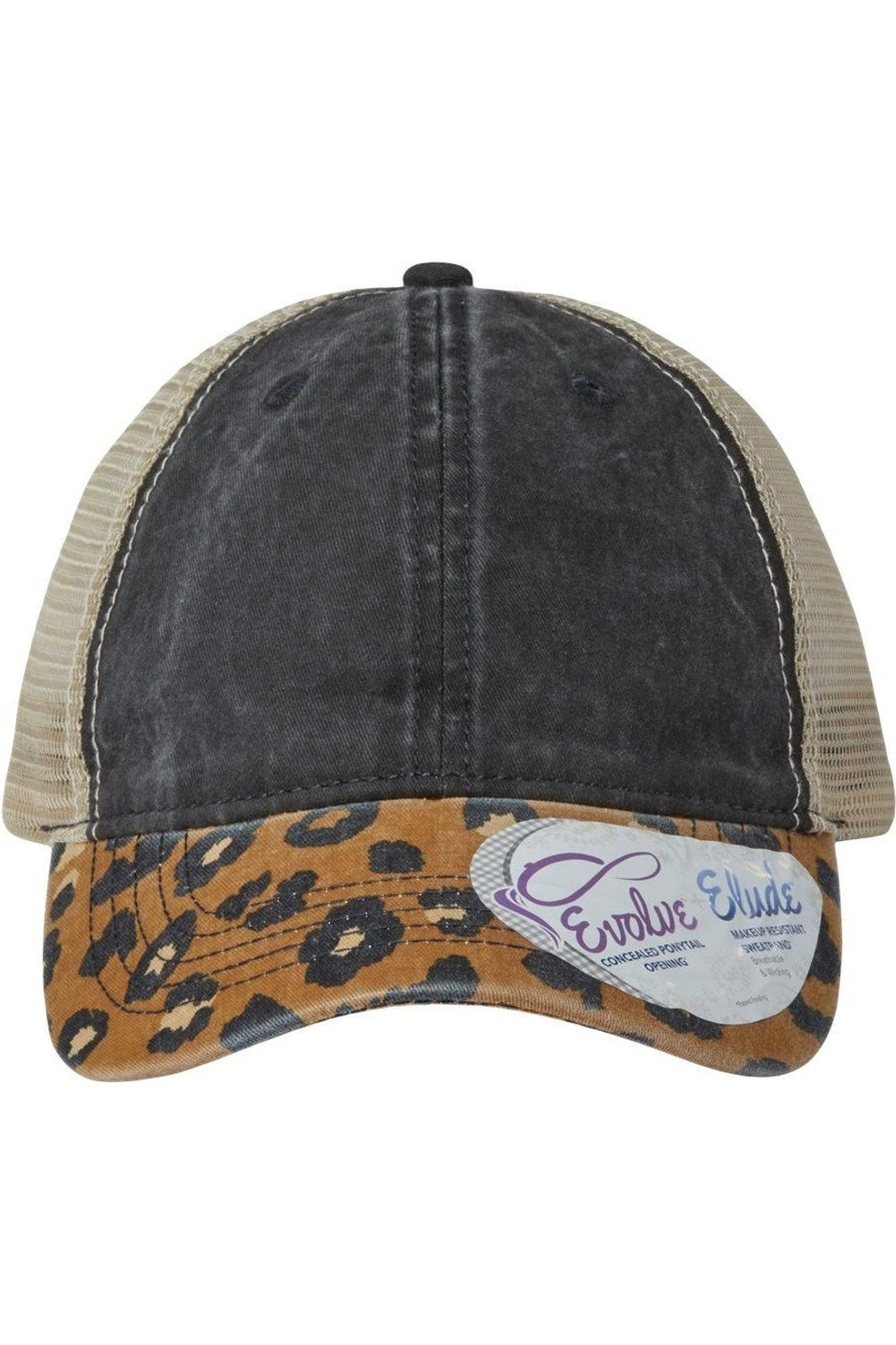 

Женская кепка Infinity Her с принтом и сетчатой ​​задней частью, черный/ леопардовый/ хаки