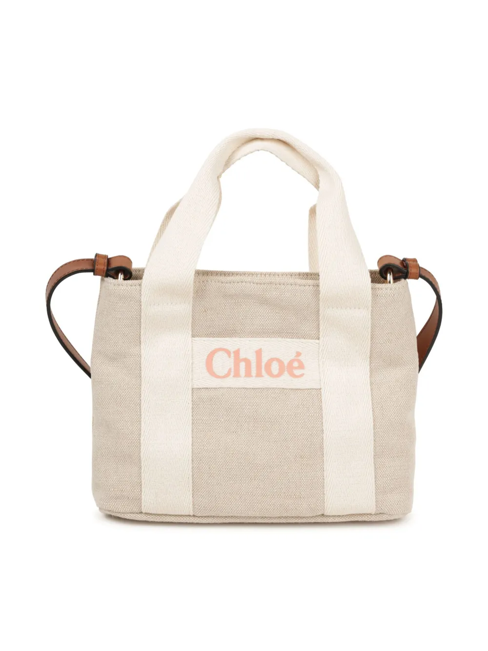 

Сумка на плечо с логотипом Chloé Kids, нейтральный
