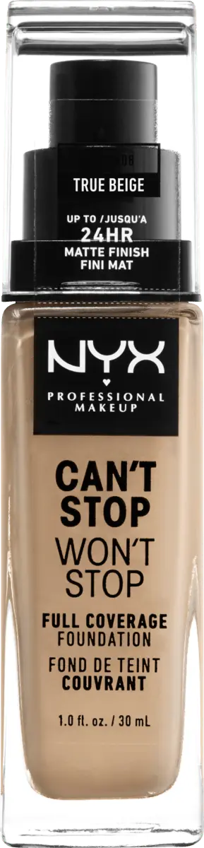 

Тональный крем Can't Stop Won't Stop 24Hour True Beige 08 30мл NYX PROFESSIONAL MAKEUP