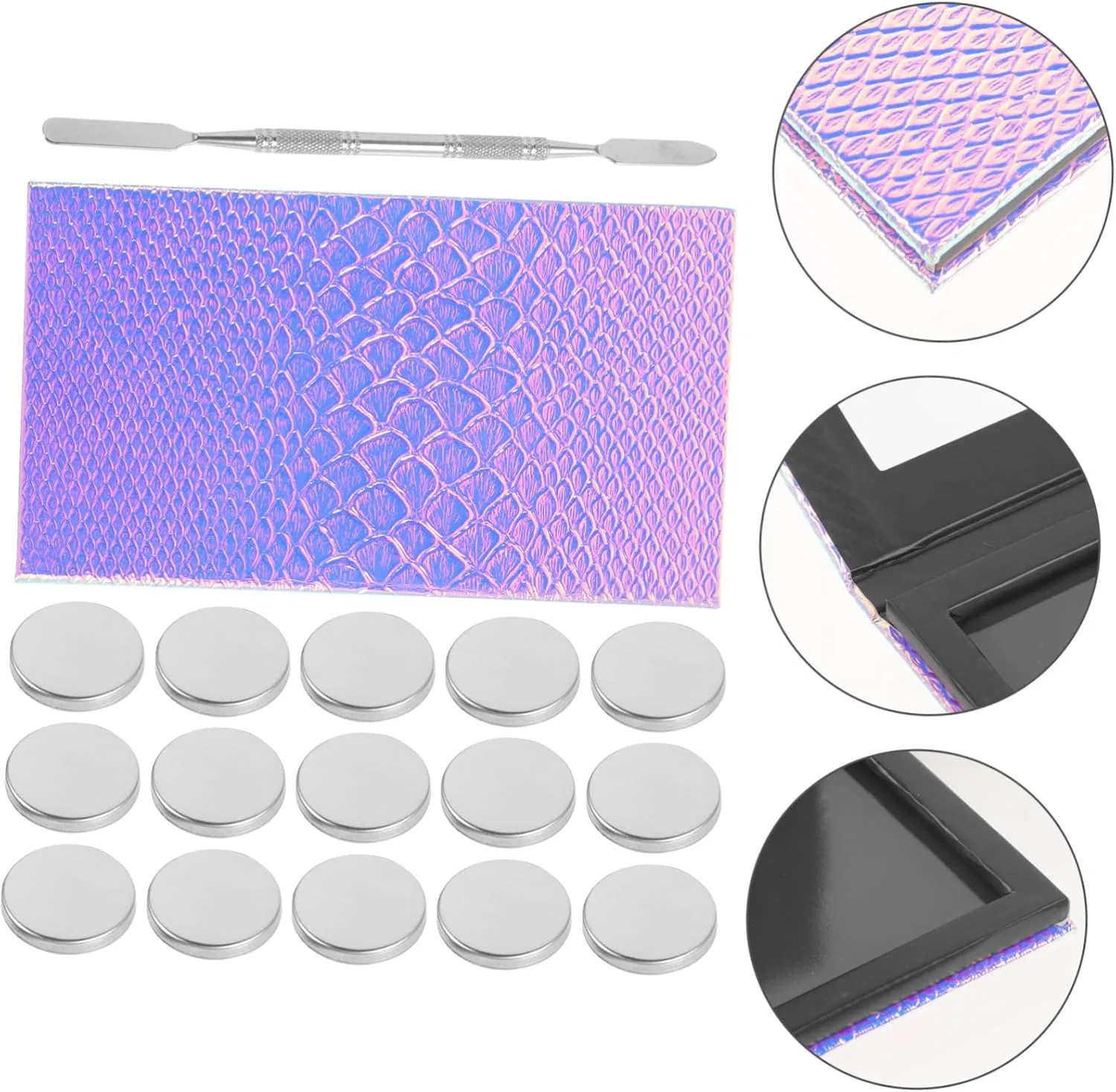Палетка для теней магнитная Healeved с зеркалом 18x10.5x1.4 см — фото 3