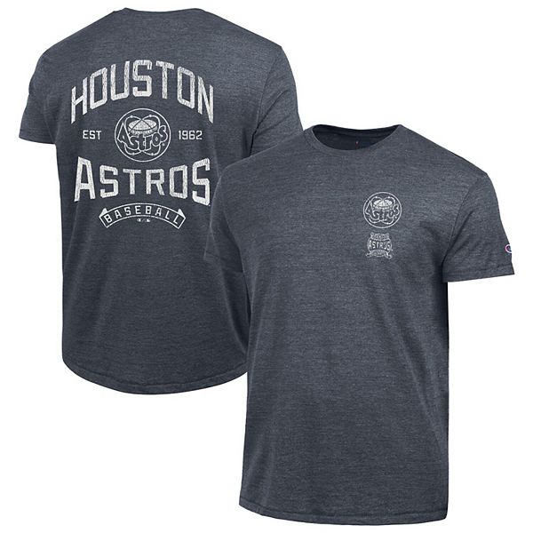 

Мужская футболка Houston Astros vintage 3-hit tri-blend цвета нави Champion