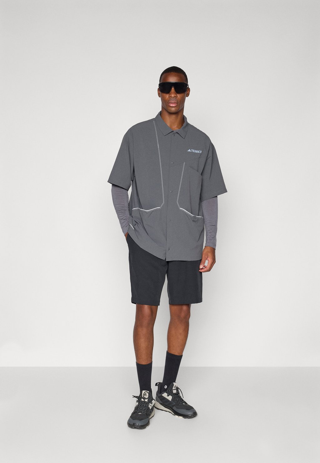 Спортивная футболка XPLORIC SHORT SLEEVE Adidas Terrex, серый — фото 2