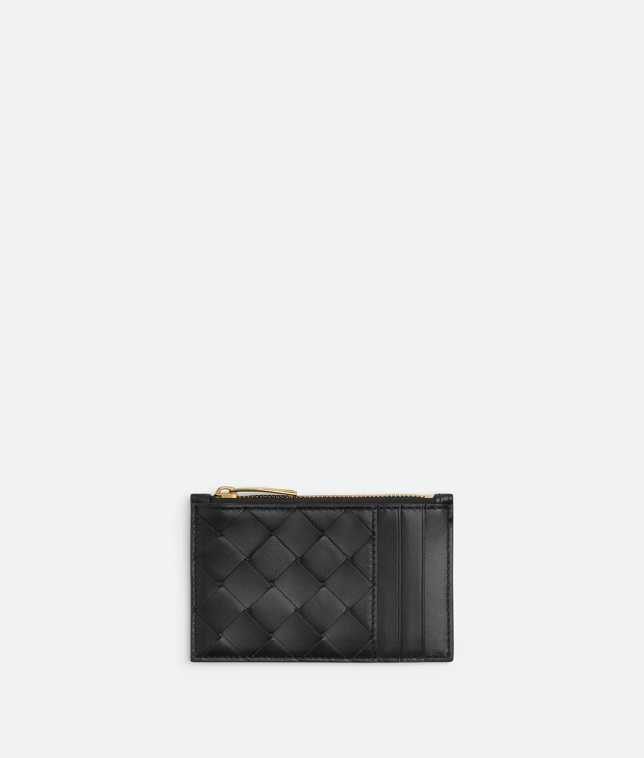 

Чехол для карточек Intrecciato на молнии Bottega Veneta, черный