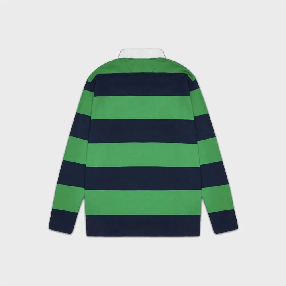 Мужская классическая футболка-регби в полоску тёмно-синяя от Polo Ralph Lauren — фото 2