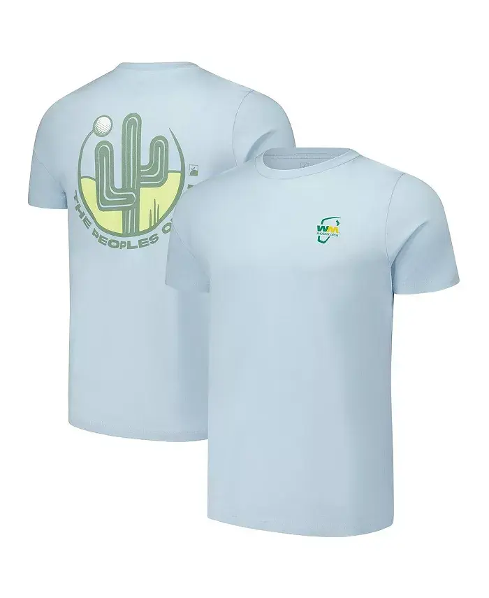 

Мужская и женская футболка WM Phoenix Open In The Desert светло-голубого цвета Flomotion