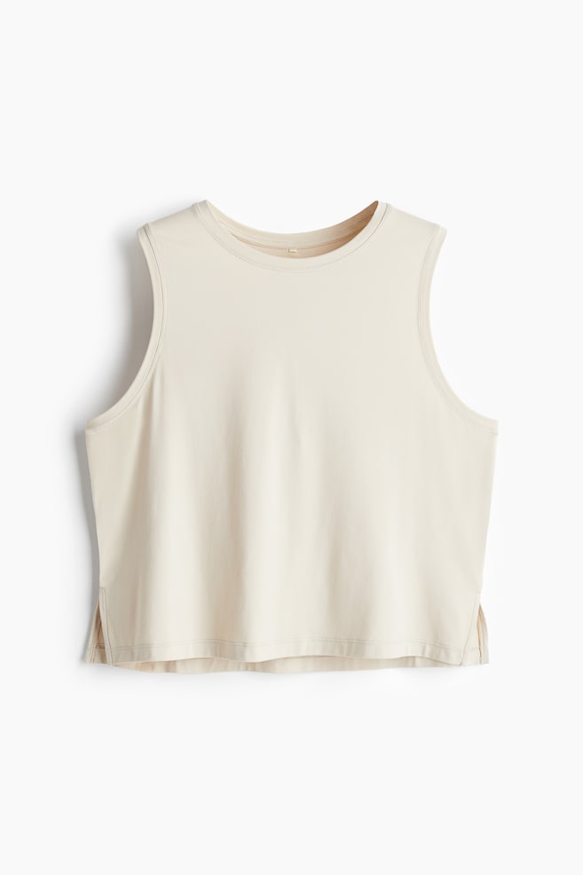 

Спортивная майка свободного кроя с технологией DryMove H&M, бежевый