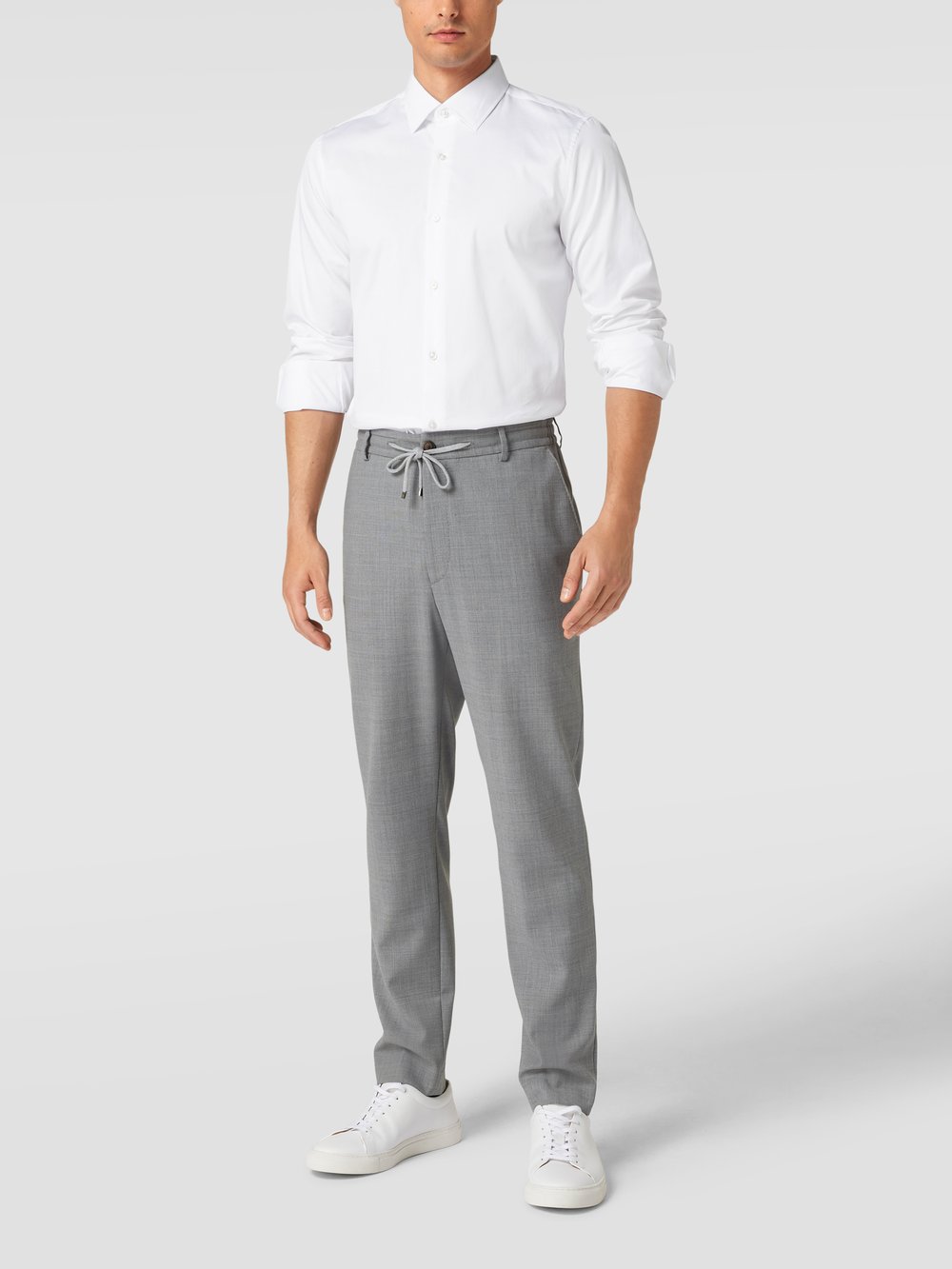 

Рубашка делового кроя со спортивными манжетами JOOP! Collection, белый