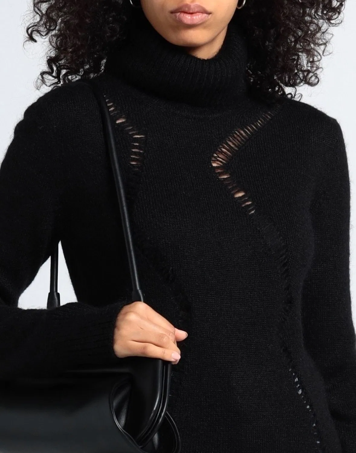 Водолазка из вареной шерсти Black SAINT LAURENT — фото 4