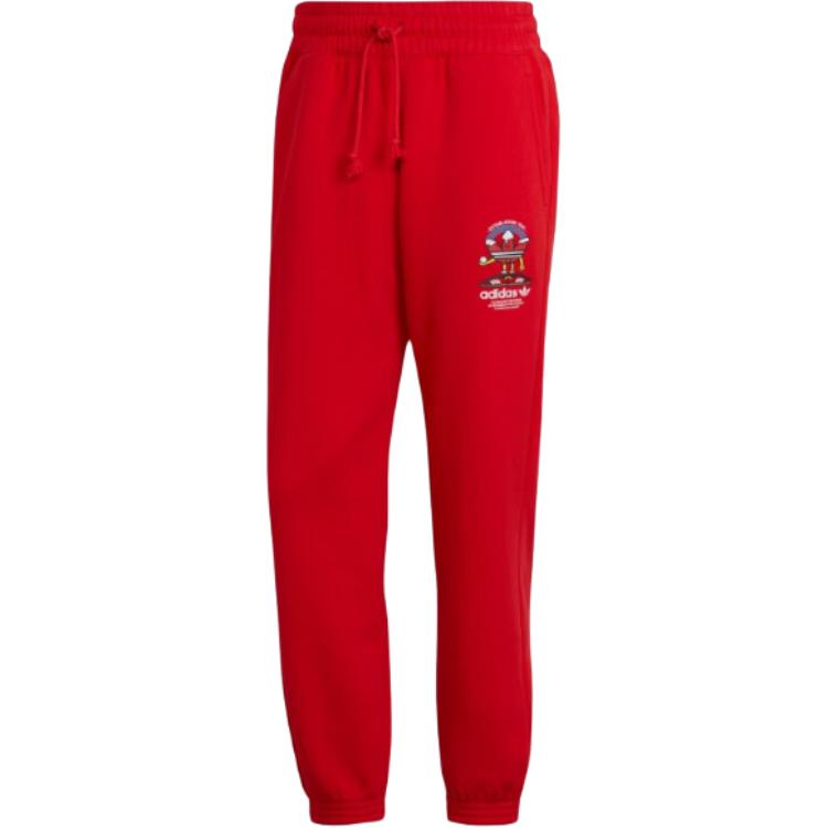 Рождественские вязаные спортивные штаны Unisex ярко-красные Adidas Originals — фото 2