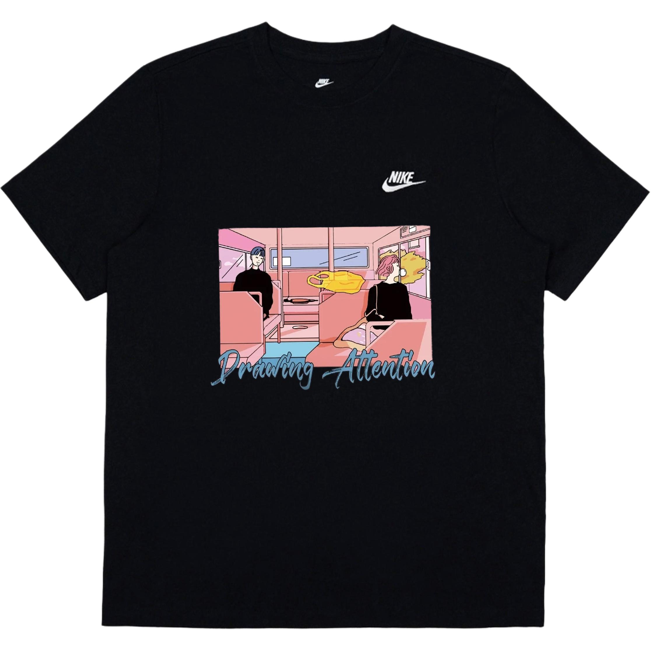 

Летняя футболка с коротким рукавом Unisex Nike, черный