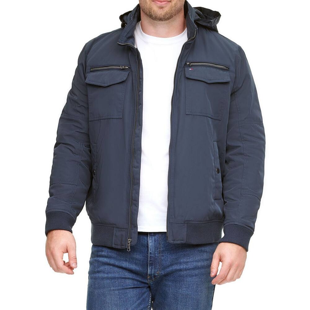 

Водостойкий бомбер средней плотности Big & Tall Tommy Hilfiger, темно-синий