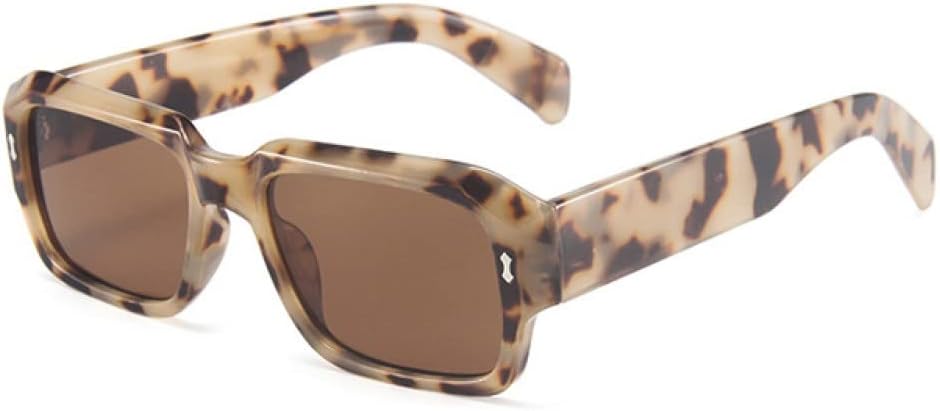 

Солнцезащитные очки Polygon для женщин в стиле ретро с заклепками, гелевые линзы, защита от УФ-излучения UV400; солнцезащитные очки для мужчин с градиентным покрытием LANGSER, Amber Tea