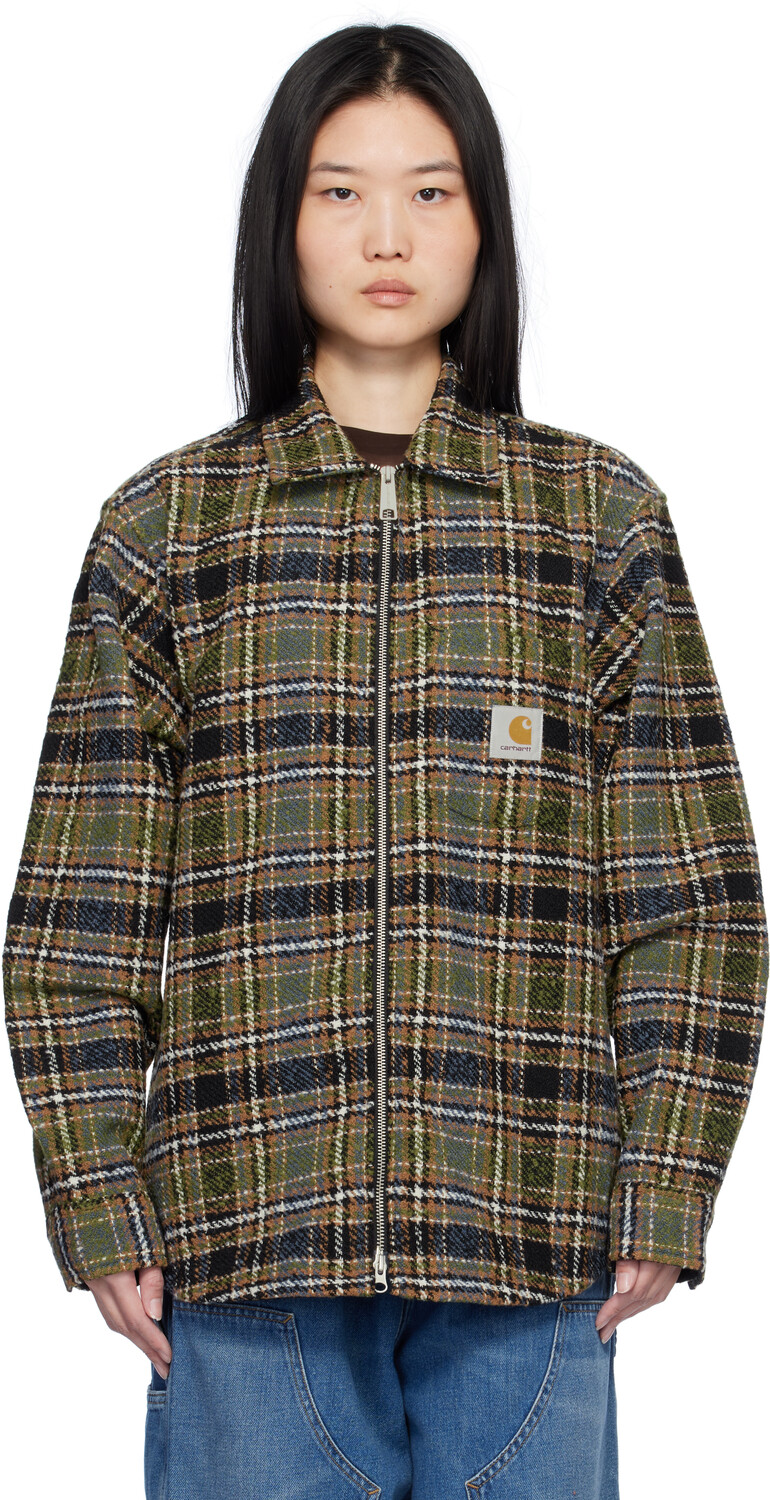 

Хаки-Куртка-рубашка в клетку Stroy Carhartt Work In Progress