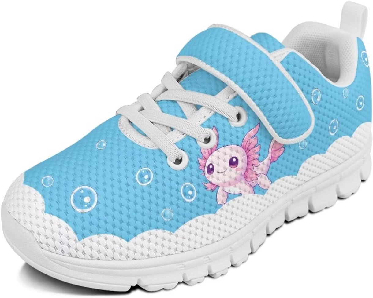 

Беговые кроссовки для мальчиков и девочек, слипоны, теннисные кроссовки для детей Cugasmaru, Blue Axolotl Lover