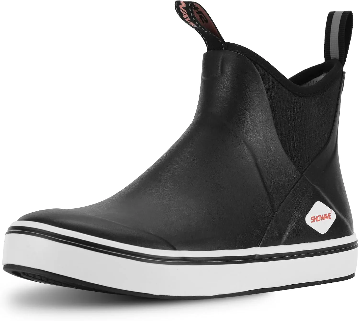 

Мужские ботинки Showave Deck водонепроницаемые резиновые ботинки до щиколотки, противоскользящие для лодок, для парусного спорта, рыбалки и активного отдыха на природе, черный