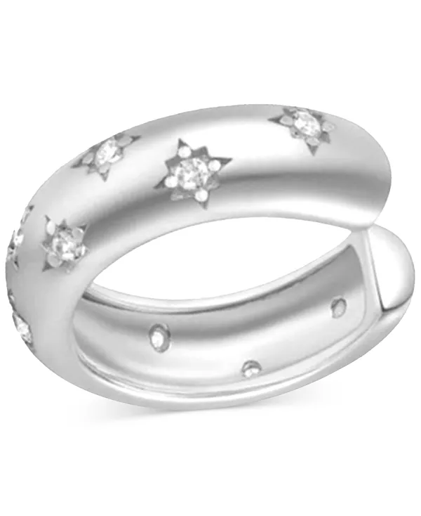 

Серьга-Кафф из стерлингового серебра 18 карат с паве Ben Oni, silver