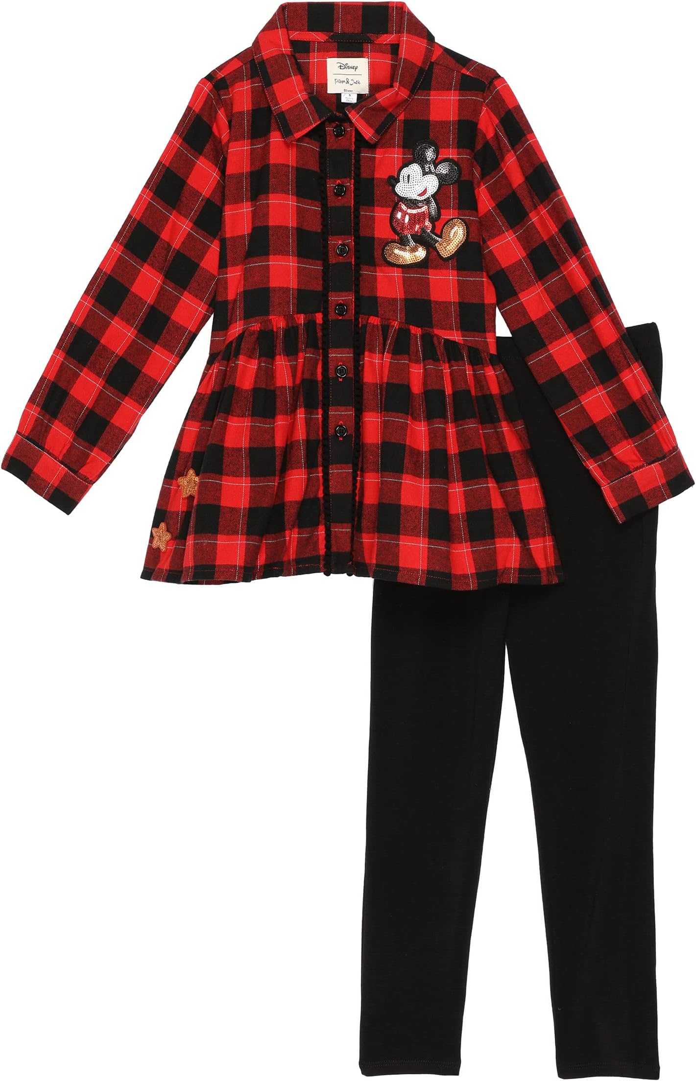 

Детский набор Pippa & Julie Mickey/Minnie Plaid Leggings Set, цвет Red/Black