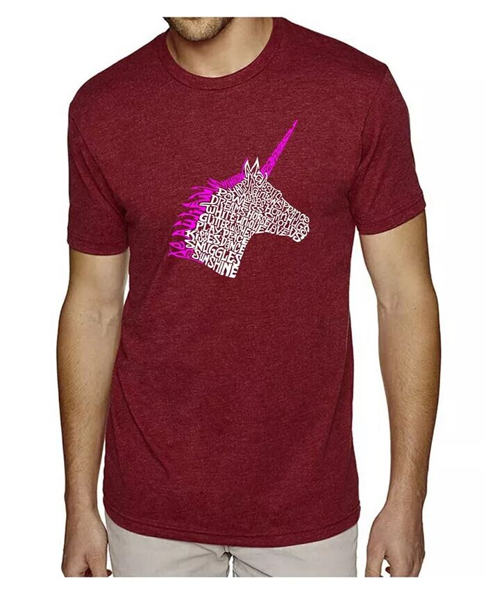 

Футболка мужская премиум-класса Word Art - Unicorn LA Pop Art, красный