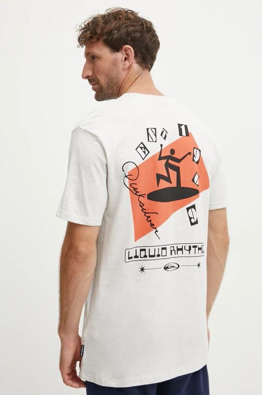 Хлопковая футболка Quik Surfer Moe Quiksilver, серый