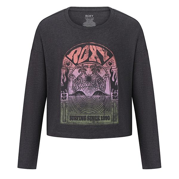 

Футболка с длинным рукавом и принтом для серфинга для девочек 7-16 лет Roxy