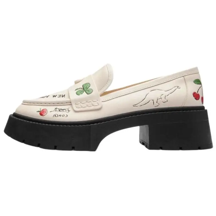 COACH Повседневные однотонные туфли Leah Sketch 5,5 см, женские, белые