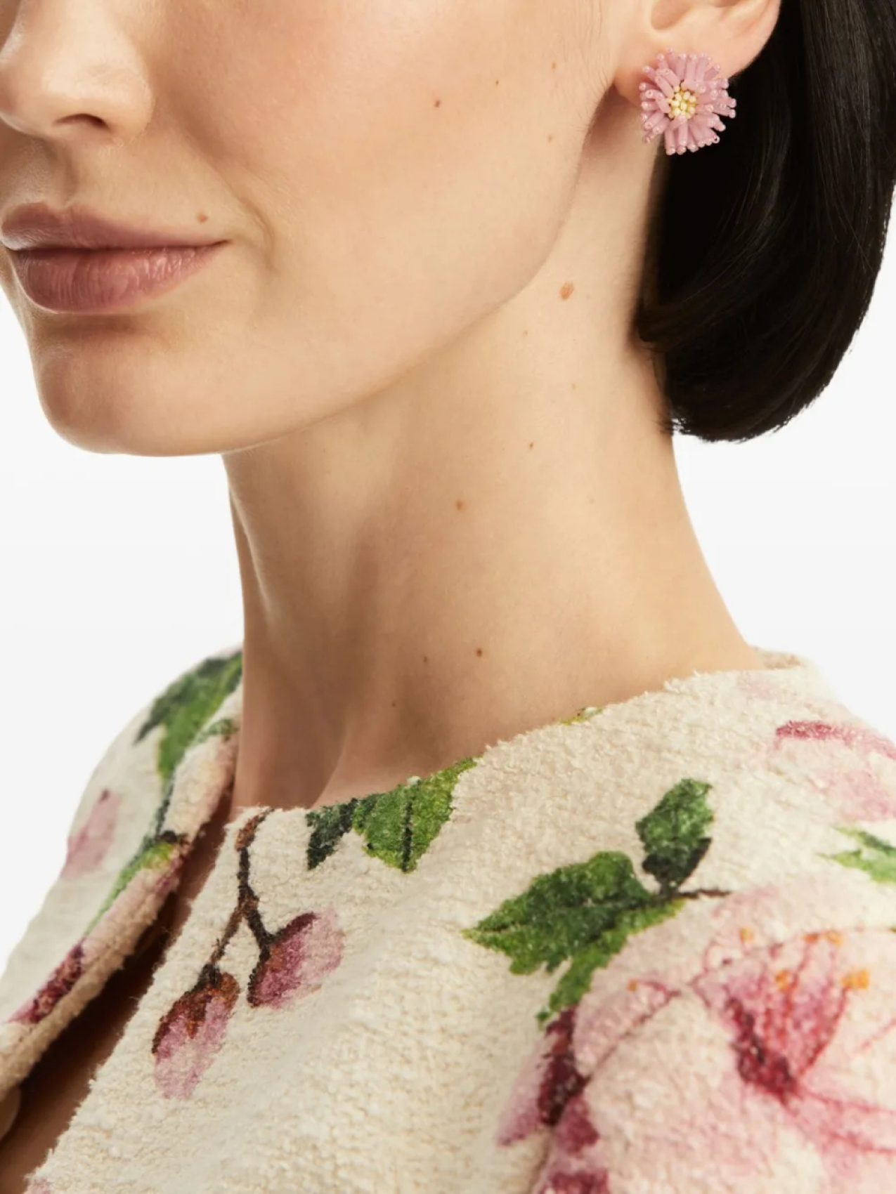 

Oscar de la Renta серьги Pompom Flower, розовый