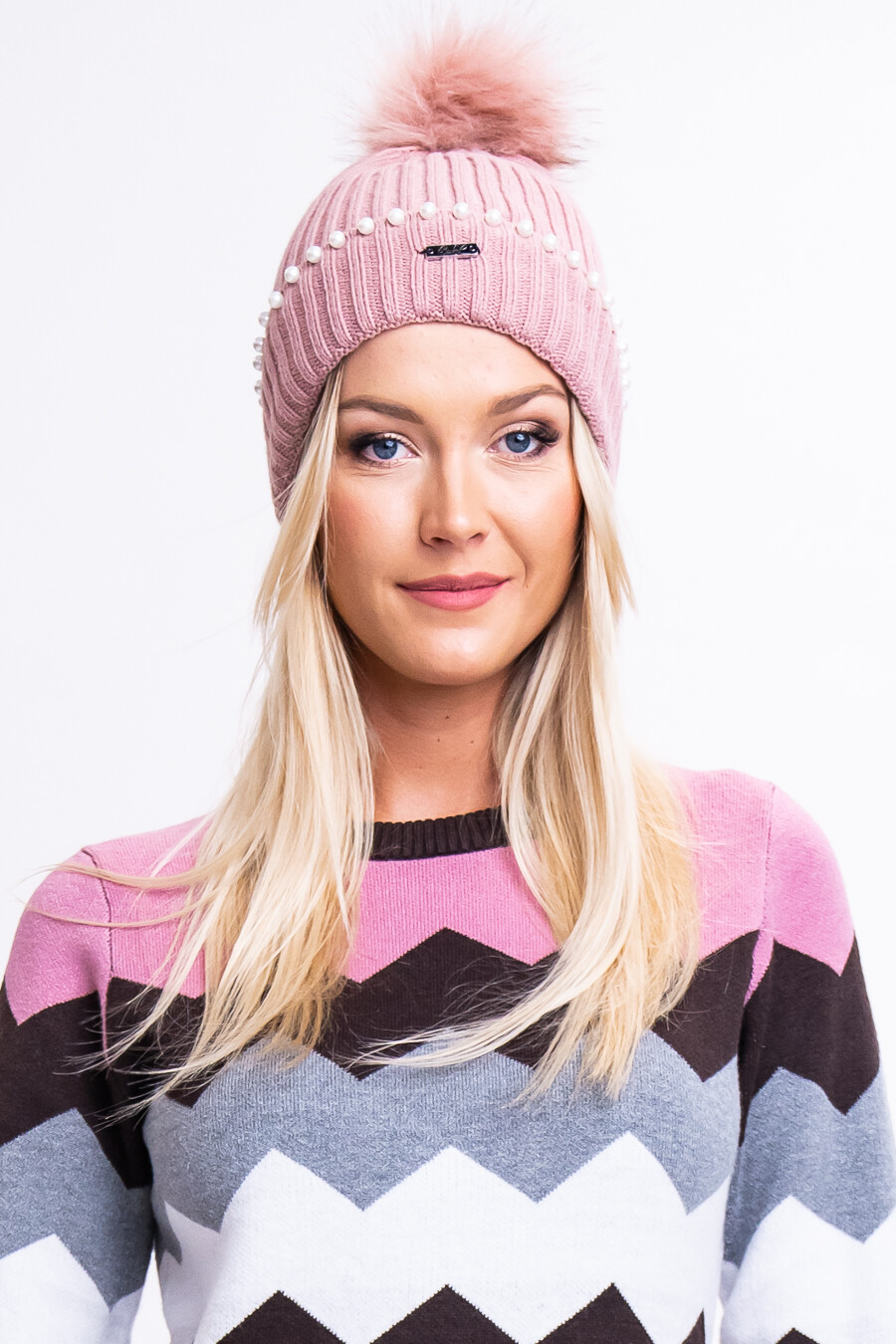 

Вязаная шапка Budmil, розовый