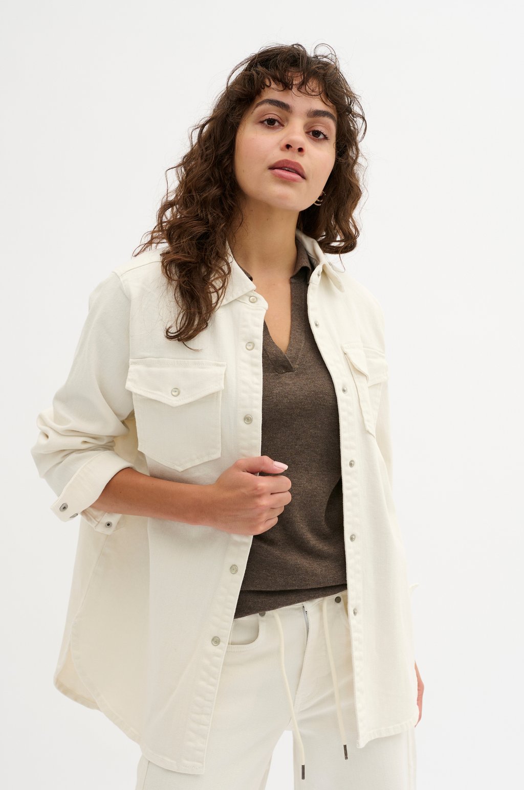 

Блузка на пуговицах DAGMARMW My Essential Wardrobe, бежевый