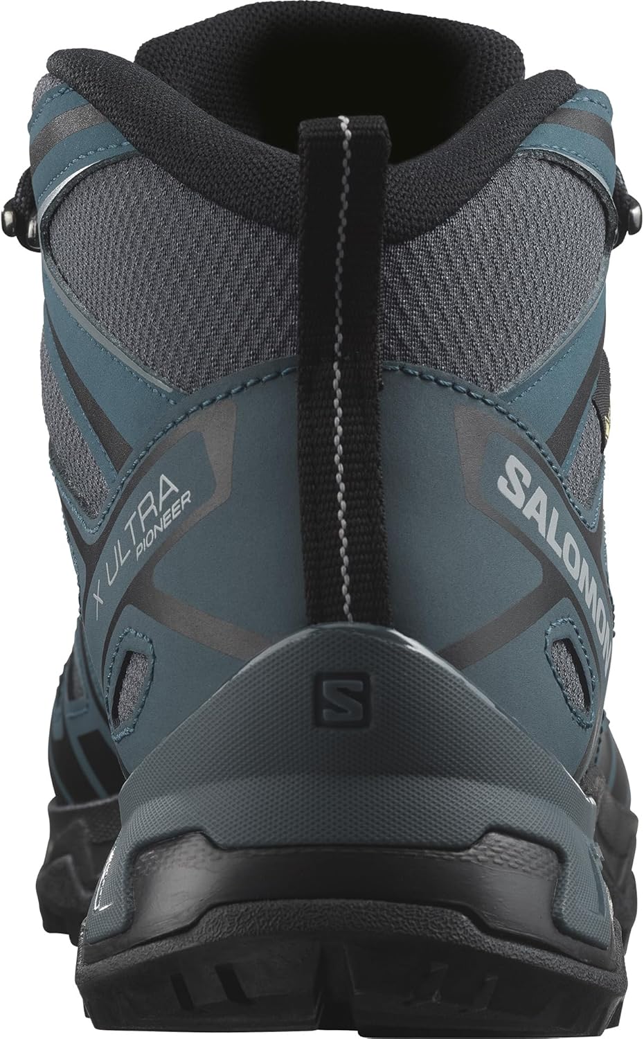 SALOMON женские треккинговые ботинки X Ultra Pioneer Mid Gore-tex, Ebony Stargazer Quarry — фото 3