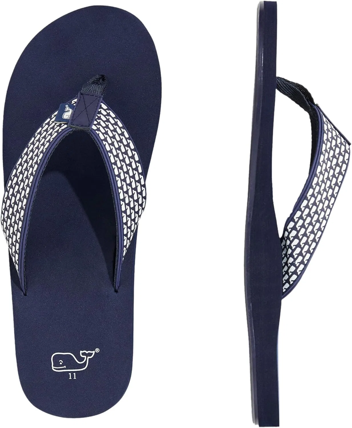 Мужские шлепанцы Vineyard Vines Micro Whale Classic Foam, Navy