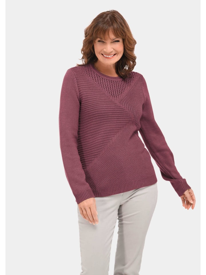 

Короткий размер: хлопковый свитер в рубчик цвета ежевики. GOLDNER