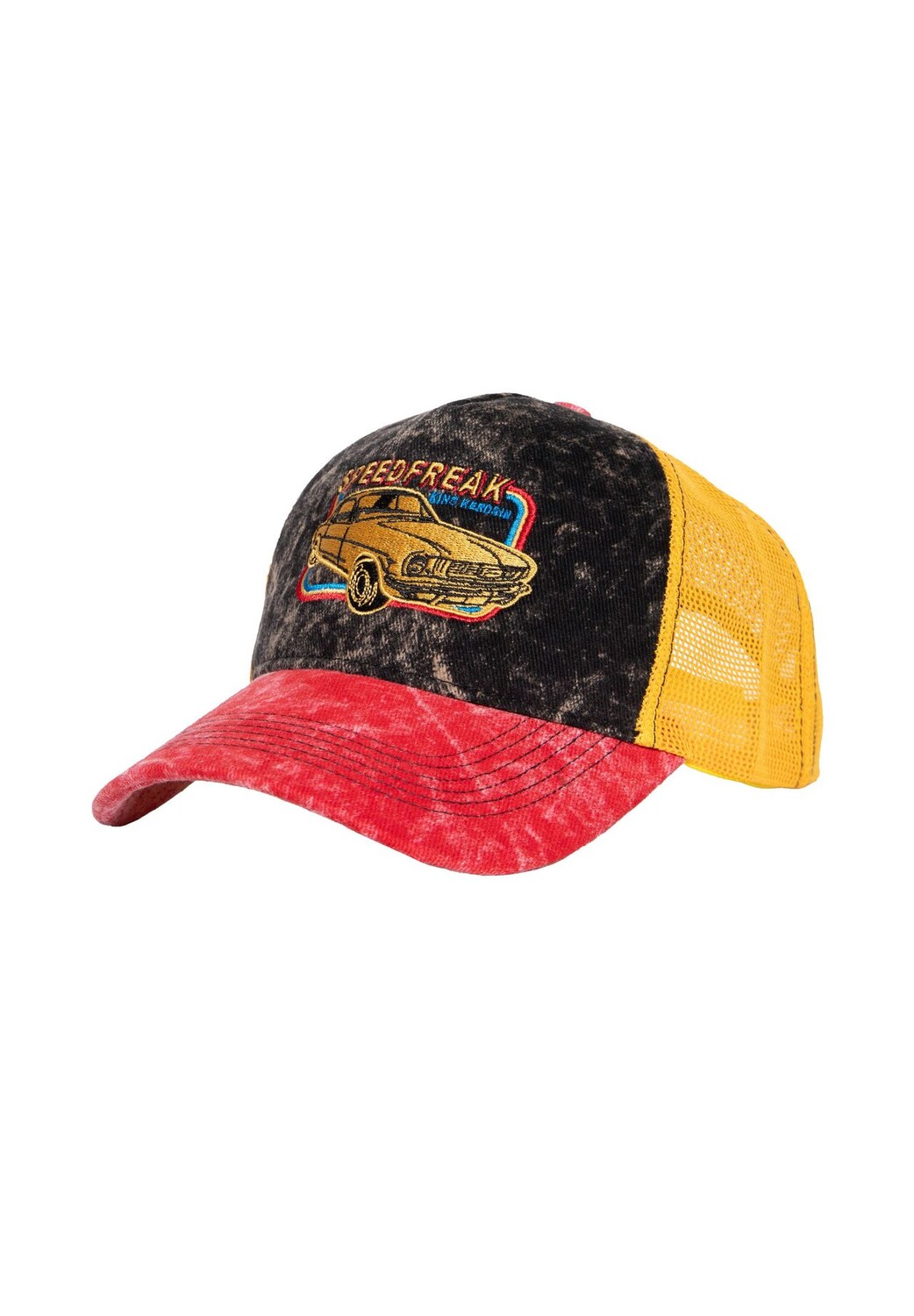 

Кепка Trucker с эффектом кислотной стирки Speedfreak KING KEROSIN, черный