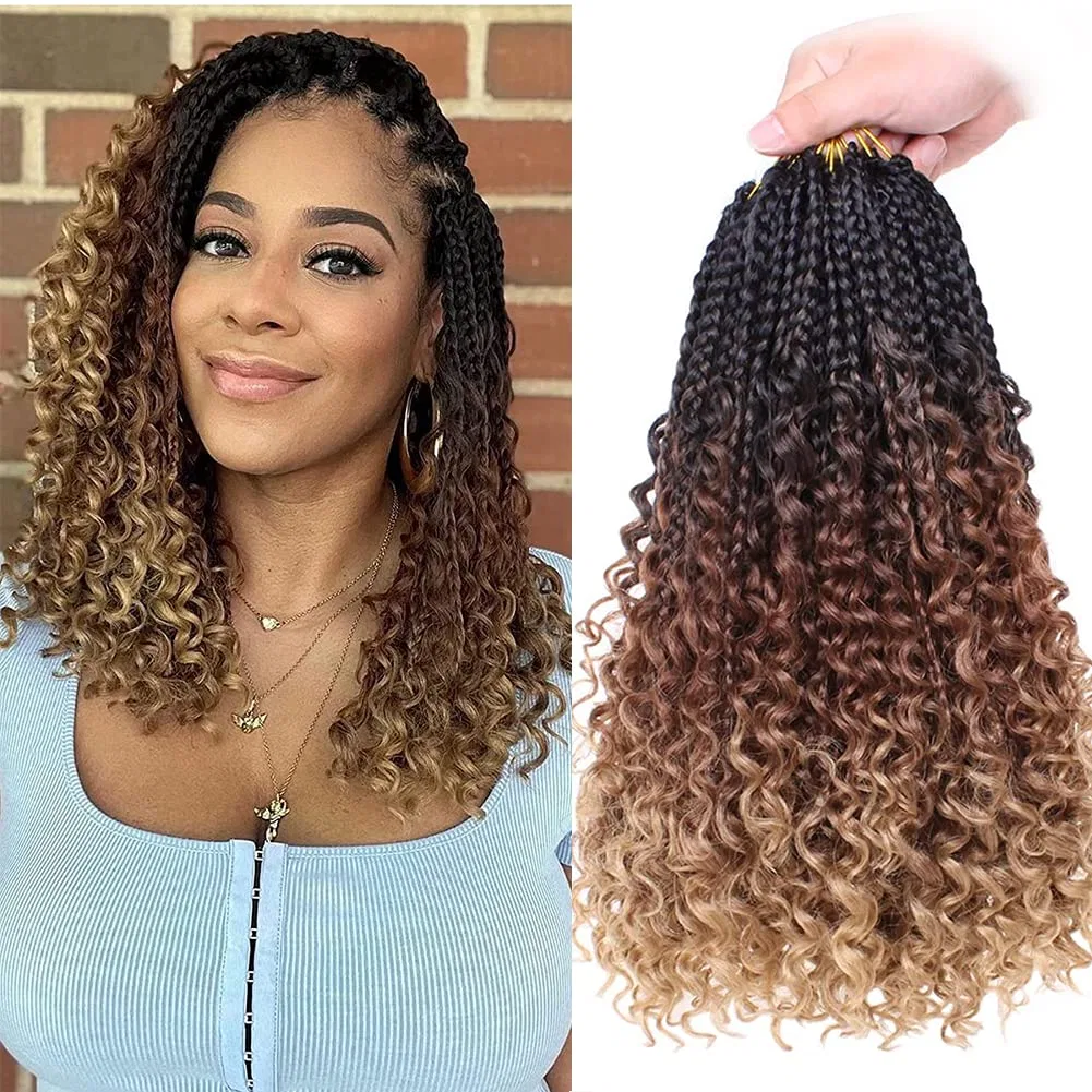 Набор синтетических косичек для наращивания волос Xtrend Boho Box Braids, 14 дюймов, 8 упаковок Xtrend, 53#