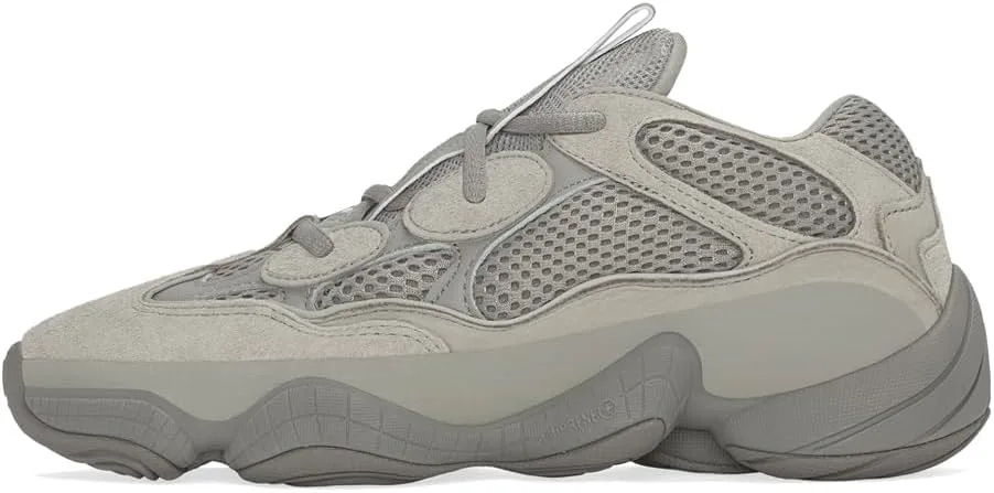 Мужские кроссовки Adidas Yeezy 500 на шнуровке, серый — фото 2