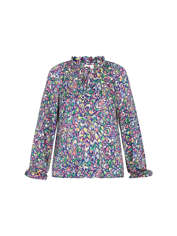 

Женская блузка синего цвета, разноцветная IZIA