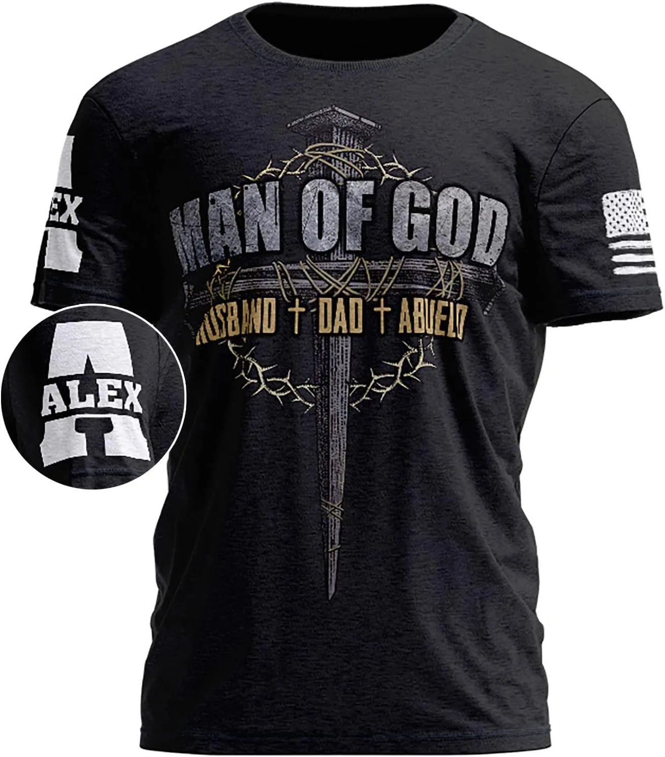 

Футболка Lovely POD с персонализацией для папы, дедушки, мужчины Божьего, S-4XL LOVELYPOD