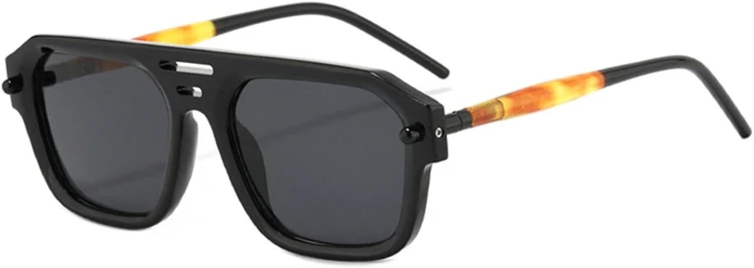 

Ретро солнцезащитные очки для женщин, модные, с прозрачными градиентными линзами, защита от УФ-излучения UV400; мужские солнцезащитные очки в стиле панк с заклепками TVTBBVV, Black Grey