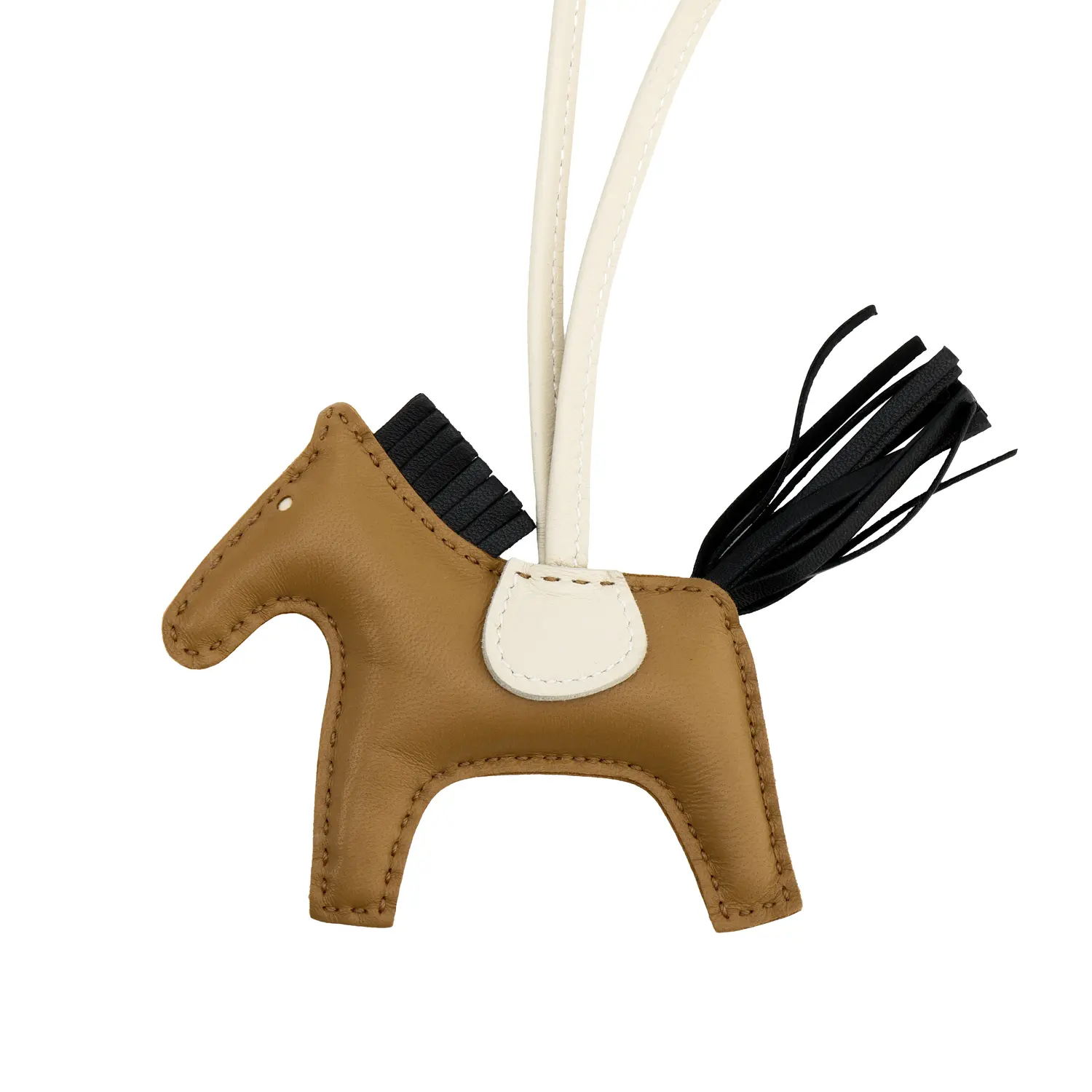 HERMES Кожаный кулон унисекс черный коричневый, Black/Brown — фото 4