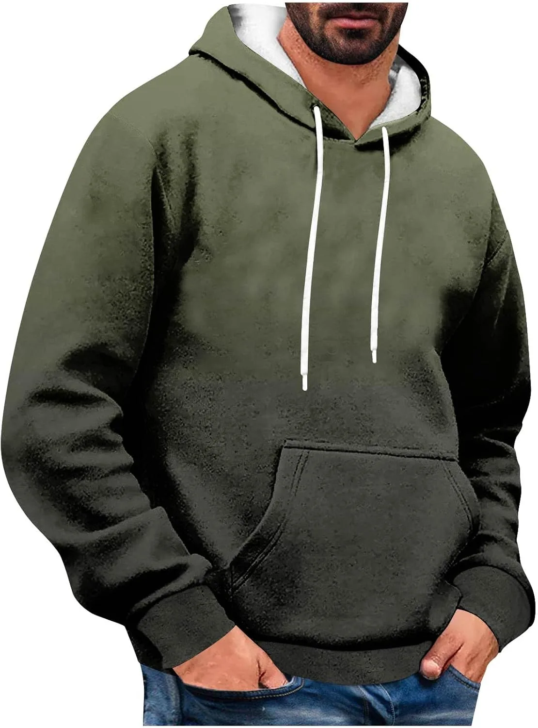 

Мужской худи оверсайз с капюшоном на шнурке и карманом OTSANT