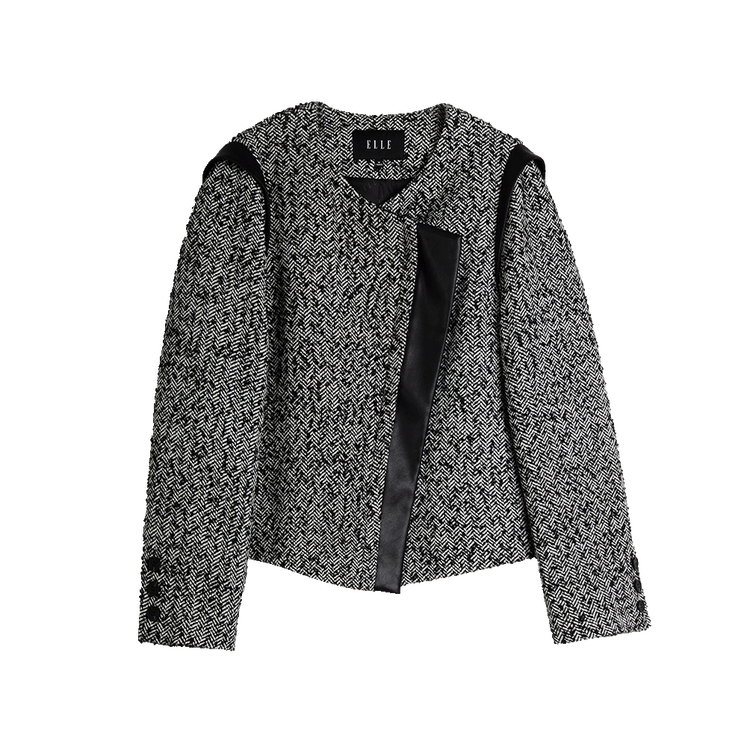 

ELLE Кроп-пальто женское темно-серое