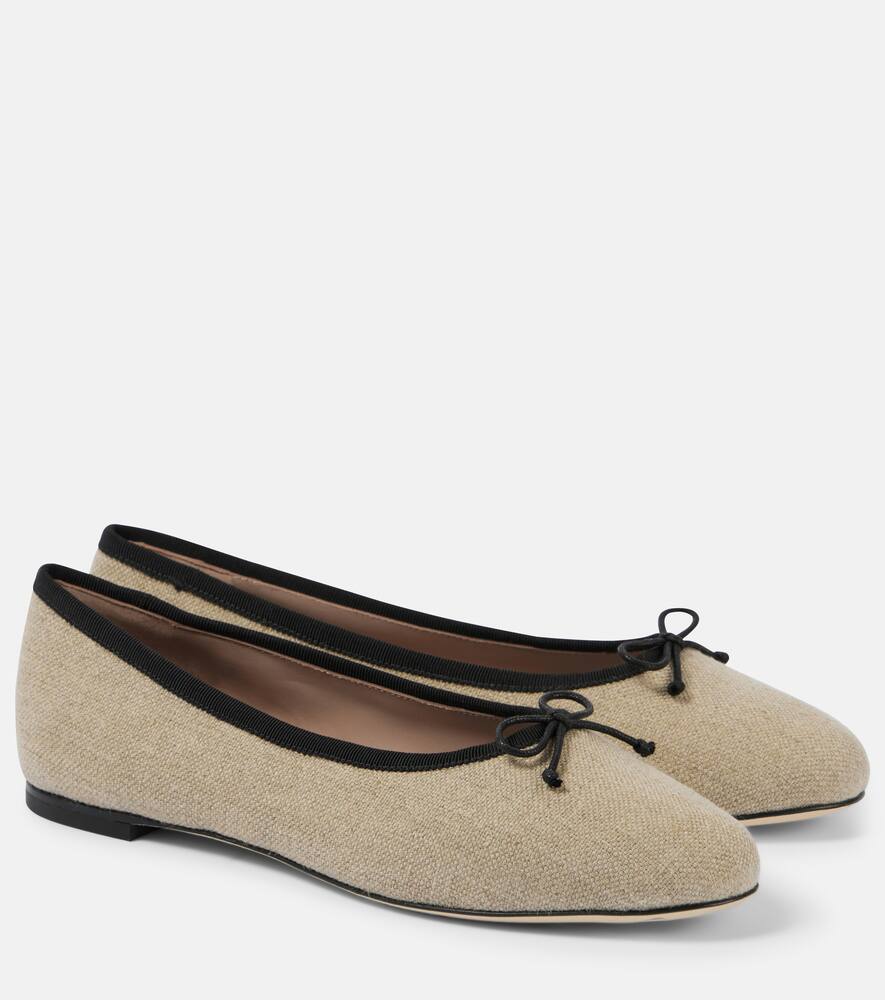 Балетки Misty из хлопка Tabitha Simmons Malone Souliers, Beige/Black