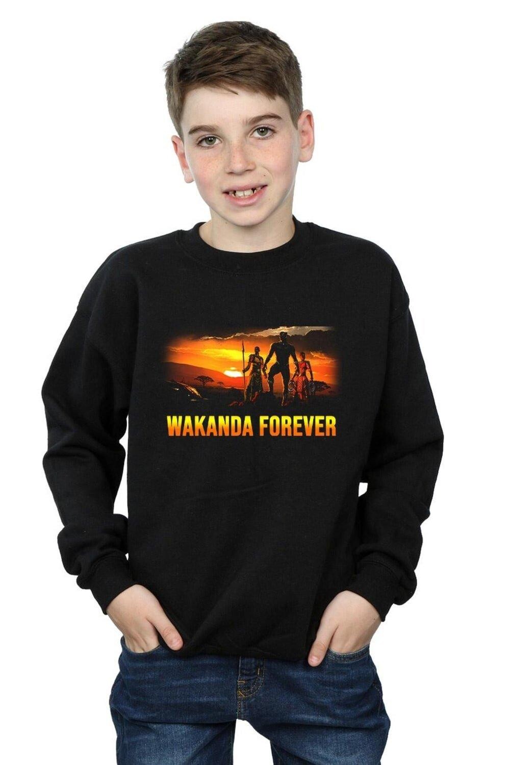 

Толстовка Black Panther Wakanda Forever Marvel, черный