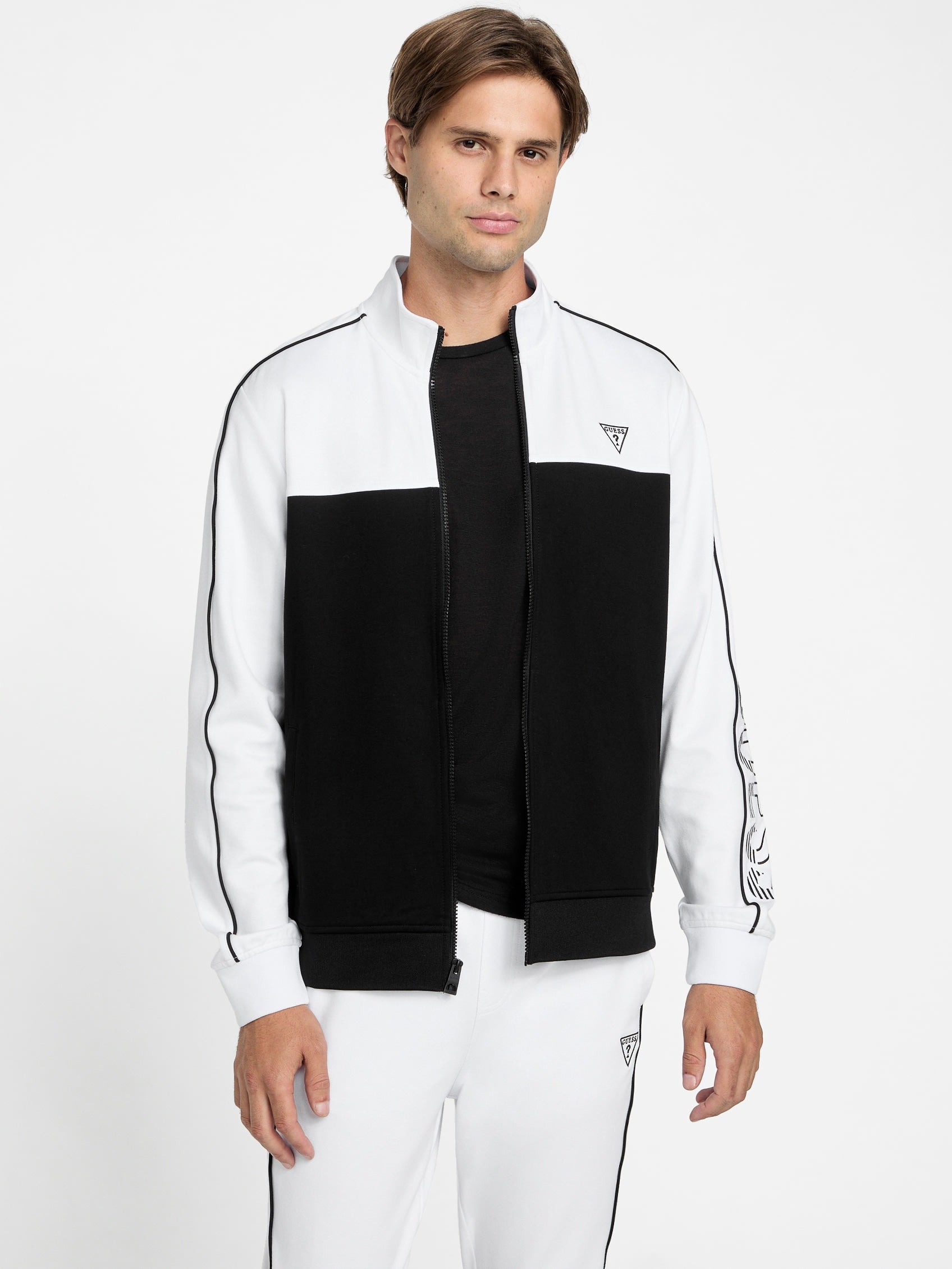 

Куртка на молнии с цветным логотипом Jose Guess Factory, черный